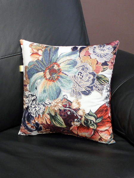 Изображение товара Подушка декоративная MATEX Concept Line. Гобелен 2 / 51-862 (белый/бирюзовый/синий)