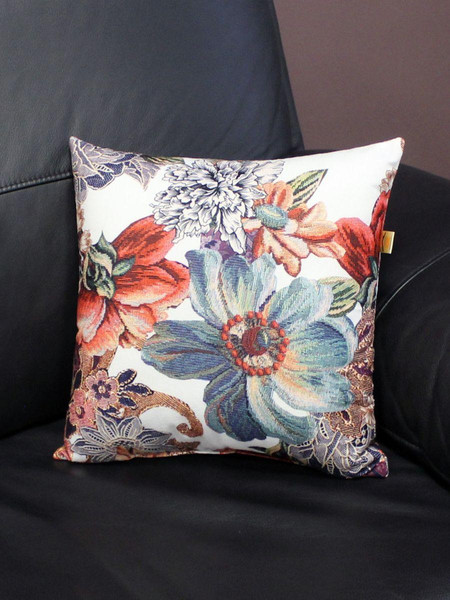 Изображение товара Подушка декоративная MATEX Concept Line. Гобелен 2 / 51-862 (белый/бирюзовый/синий)