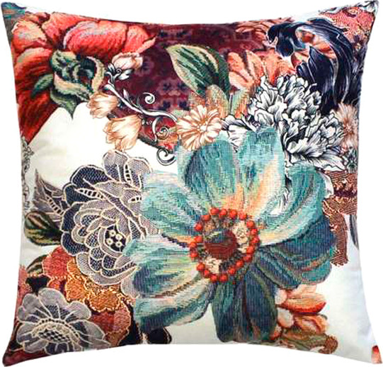 Изображение товара Подушка декоративная MATEX Concept Line. Гобелен 2 / 51-862 (белый/бирюзовый/синий)