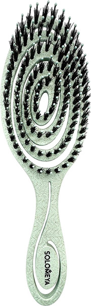 Изображение товара Расческа Solomeya Detangling with natural boar bristle Green / 14-2079 (зеленый, c натуральной щетиной)