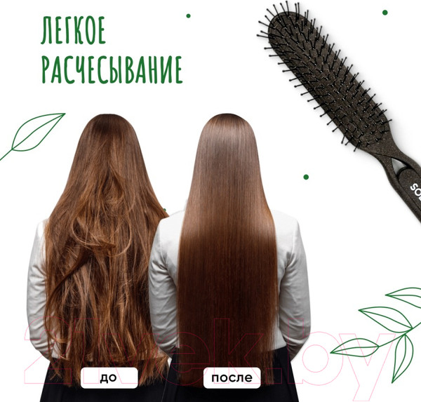 Изображение товара Расческа-массажер Solomeya Detangler Bio Wet & Dry Coffee Material / 14-2078