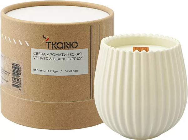 Изображение товара Свеча Tkano Edge Vetiver & Black cypress TK23-ARO0053 (бежевый)