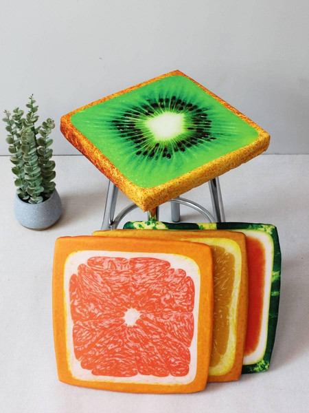 Изображение товара Подушка на стул MATEX Frutis Cuadro Line. Киви / 30-898 (зеленый/светло-коричневый)