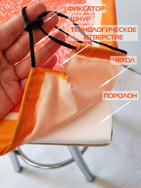 Изображение товара Подушка на стул MATEX Frutis Cuadro Line. Киви / 30-898 (зеленый/светло-коричневый)