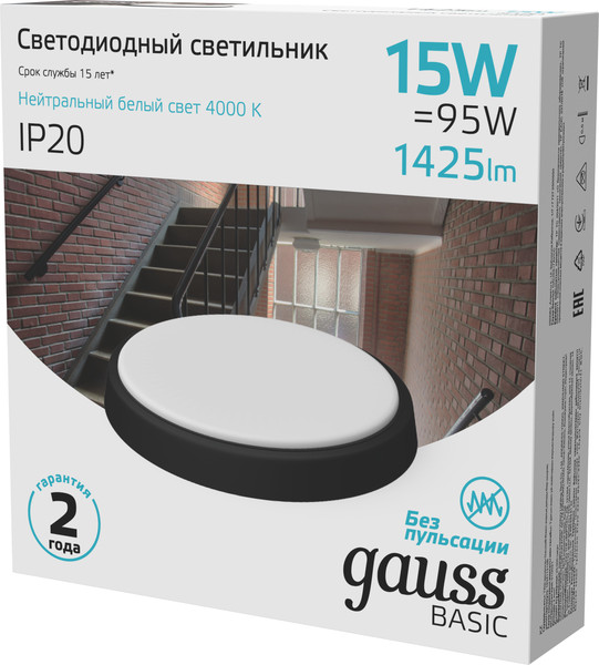 Изображение товара Светильник ЖКХ Gauss Basic 193411315B