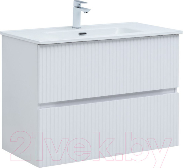 Изображение товара Тумба под умывальник Aquanet Джейн 90 Flat / 335425 (белый матовый)