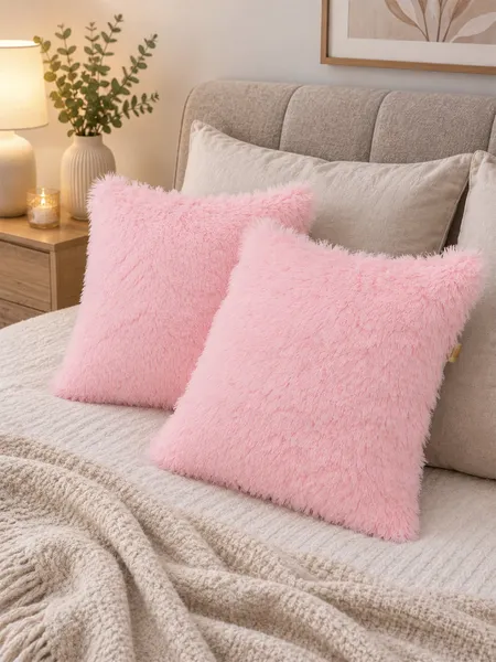 Изображение товара Комплект подушек декоративных MATEX Plush Line / 55-266 (2шт, розовый)