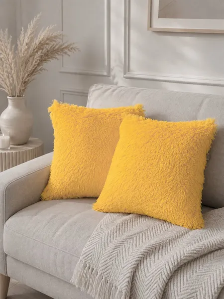 Изображение товара Комплект подушек декоративных MATEX Plush Line / 55-273 (2шт, желтый)