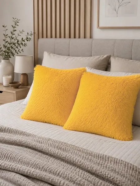 Изображение товара Комплект подушек декоративных MATEX Plush Line / 55-273 (2шт, желтый)
