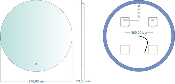 Изображение товара Зеркало Aquanet Смарт D 770 LED / 336639 (теплая подсветка)
