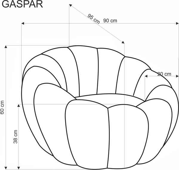 Изображение товара Кресло мягкое Halmar Gaspar (кремовый)