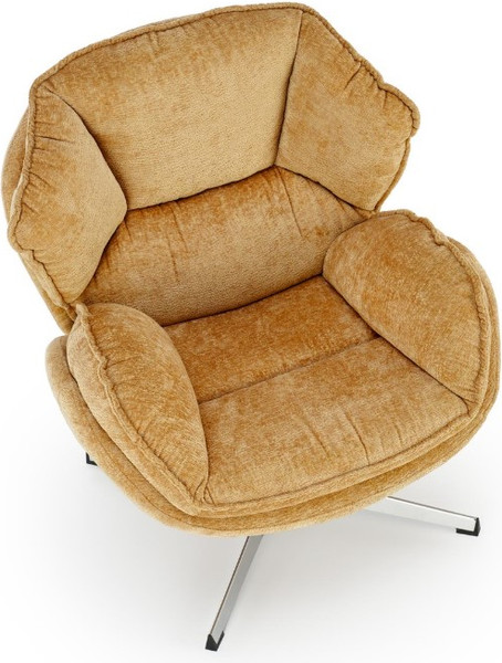 Изображение товара Кресло мягкое Halmar Guido (горчичный/хром)