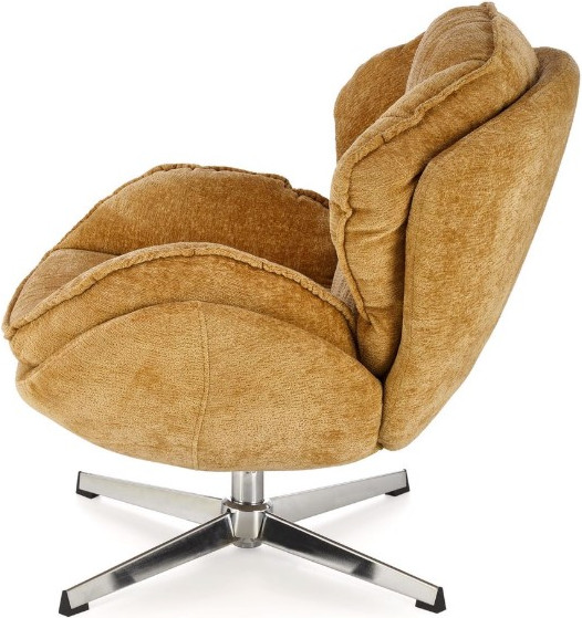 Изображение товара Кресло мягкое Halmar Guido (горчичный/хром)