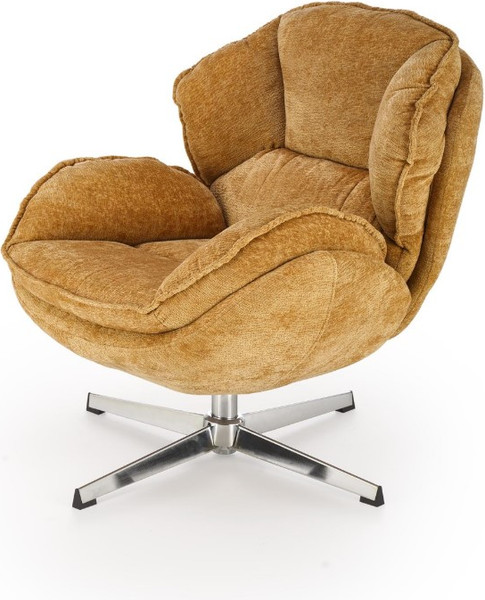 Изображение товара Кресло мягкое Halmar Guido (горчичный/хром)