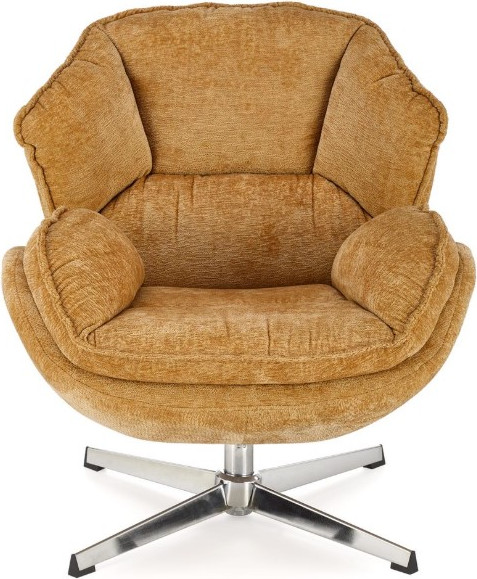 Изображение товара Кресло мягкое Halmar Guido (горчичный/хром)