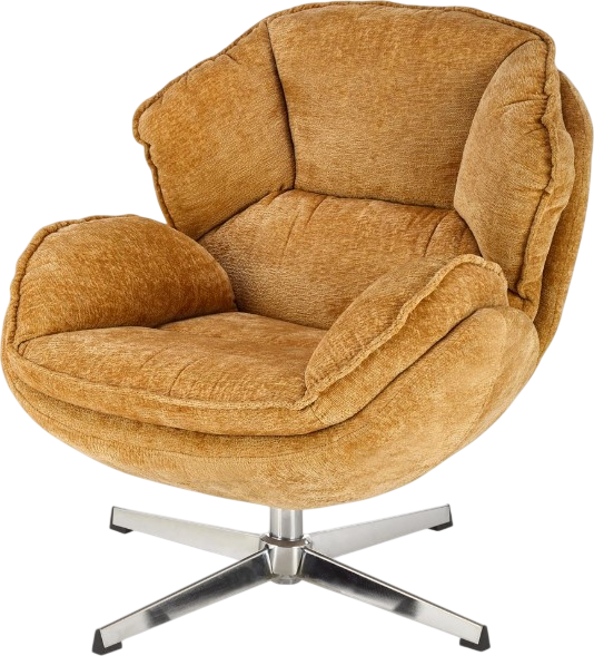 Изображение товара Кресло мягкое Halmar Guido (горчичный/хром)