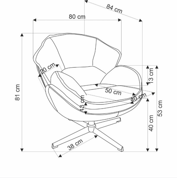 Изображение товара Кресло мягкое Halmar Guido (горчичный/хром)