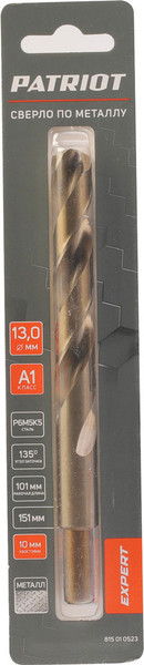 Изображение товара Сверло PATRIOT Expert Р6М5К5 13.0мм / 815010523