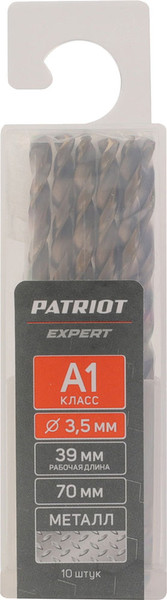 Изображение товара Набор сверл PATRIOT Expert Р6М5К5 3.5мм / 815010530 (10шт)