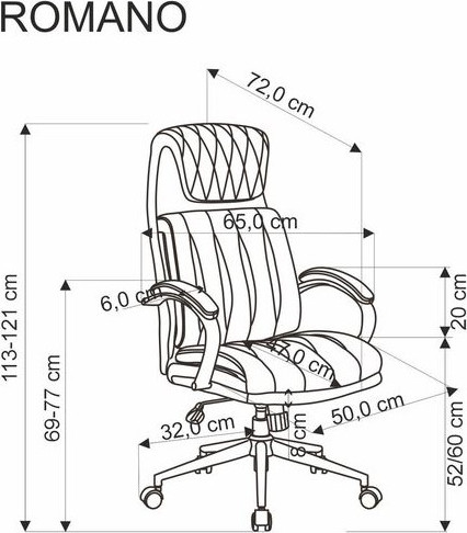 Изображение товара Кресло офисное Halmar Romano (черный)
