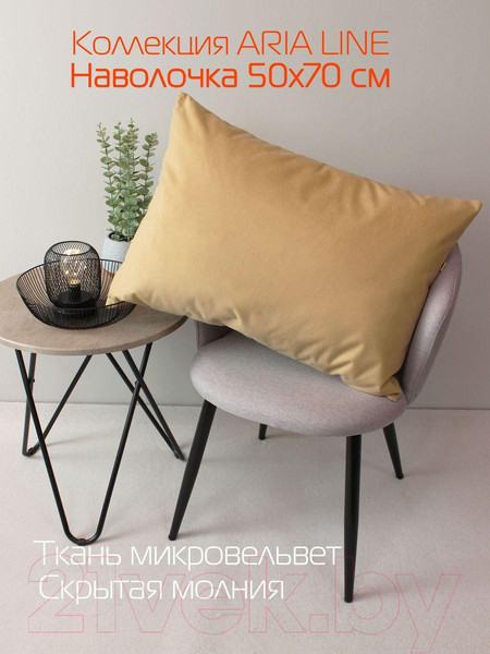 Изображение товара Наволочка декоративная MATEX Aria Line / 63-155 (бежевый)