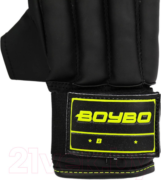 Изображение товара Перчатки для единоборств BoyBo Шингарты B-series (XL, черный/зеленый)