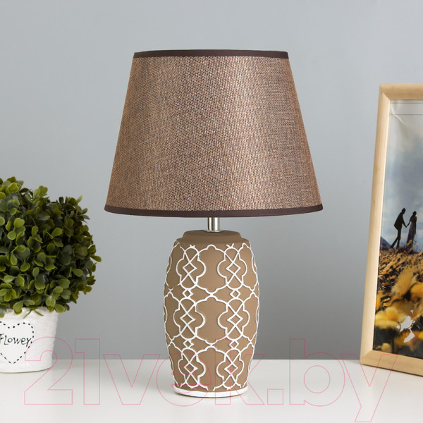 Изображение товара Прикроватная лампа Risalux Камила 9947730 (кофейный/белый)