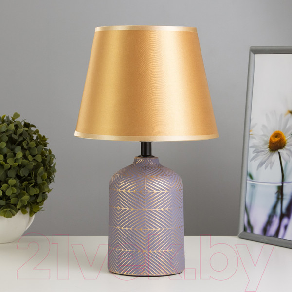 Изображение товара Прикроватная лампа Risalux Гелия 10193696 (баклажановый/золото)