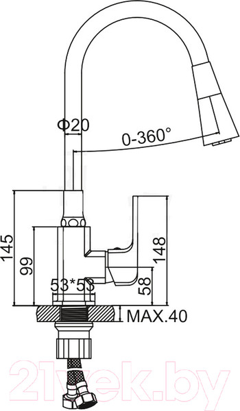 Изображение товара Смеситель Ledeme L4144-2