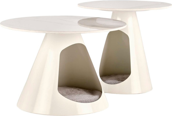 Изображение товара Комплект журнальных столиков Halmar Osario / V-CH-OSARIO-LAW (мрамор белый/белый)