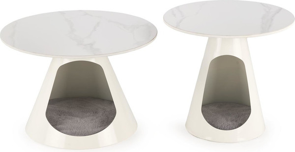 Изображение товара Комплект журнальных столиков Halmar Osario / V-CH-OSARIO-LAW (мрамор белый/белый)