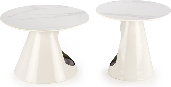 Изображение товара Комплект журнальных столиков Halmar Osario / V-CH-OSARIO-LAW (мрамор белый/белый)