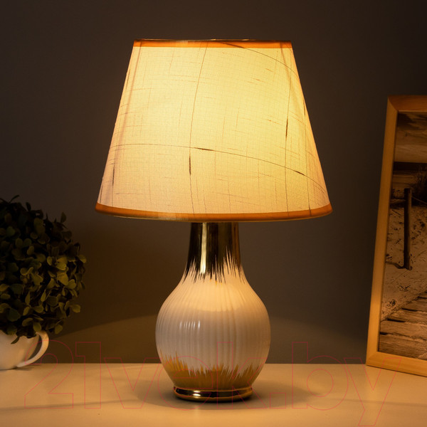 Изображение товара Прикроватная лампа Risalux Альба 10418641 (белый/золото)