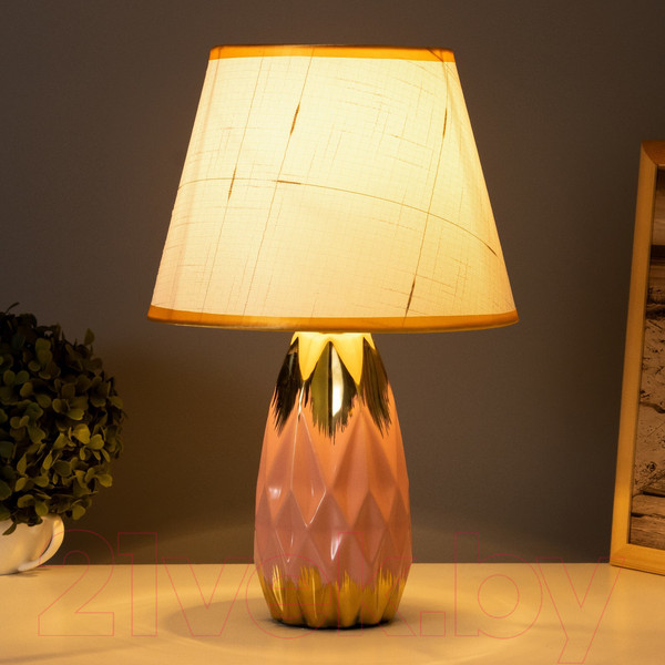 Изображение товара Прикроватная лампа Risalux Андреа 10418648 (розовый/золото)