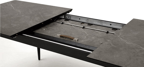 Изображение товара Обеденный стол Halmar Charles (серый мрамор/черный)