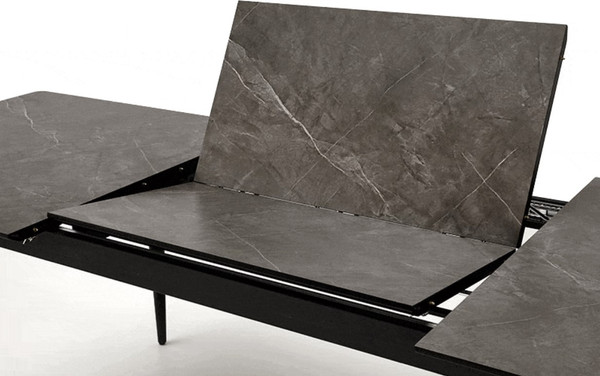 Изображение товара Обеденный стол Halmar Charles (серый мрамор/черный)