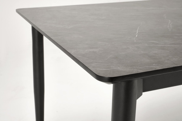Изображение товара Обеденный стол Halmar Charles (серый мрамор/черный)