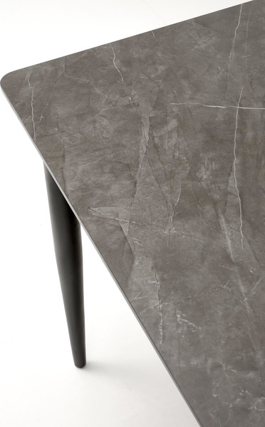 Изображение товара Обеденный стол Halmar Charles (серый мрамор/черный)