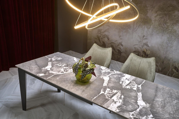 Изображение товара Обеденный стол Halmar Felix (серый мрамор/черный)