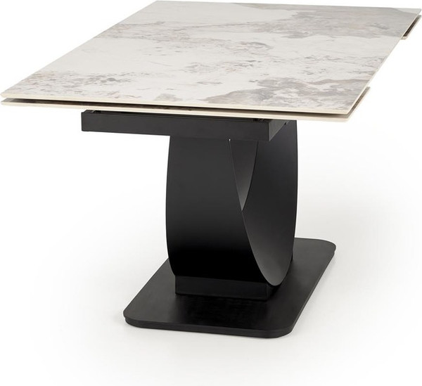 Изображение товара Обеденный стол Halmar Fernando (белый мрамор/черный)
