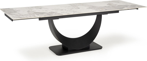 Изображение товара Обеденный стол Halmar Fernando (белый мрамор/черный)