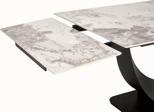 Изображение товара Обеденный стол Halmar Fernando (белый мрамор/черный)