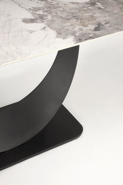 Изображение товара Обеденный стол Halmar Fernando (белый мрамор/черный)