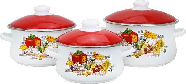 Изображение товара Набор кастрюль Эмаль Сыры 7-335/6