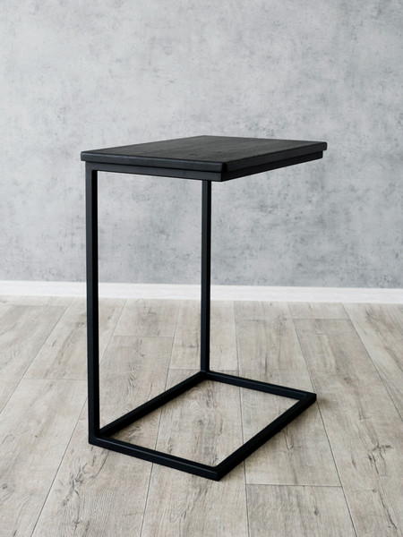 Изображение товара Приставной столик Stal-Massiv Hawk (дуб черный/черный)