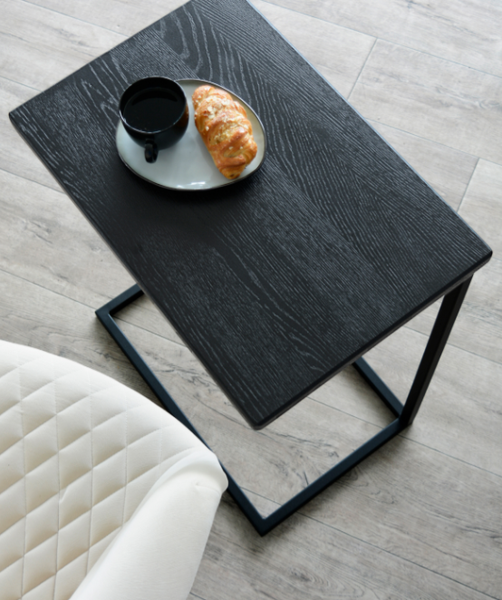 Изображение товара Приставной столик Stal-Massiv Hawk (дуб черный/черный)