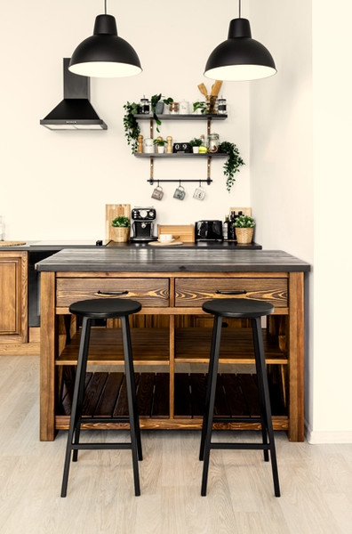 Изображение товара Табурет барный Stal-Massiv SMH-63 (дуб черный/черный)