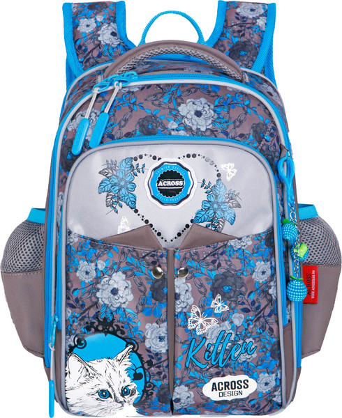 Изображение товара Школьный рюкзак Across ACS5-3 (серый/голубой)