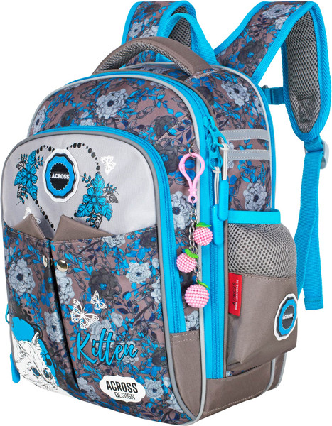 Изображение товара Школьный рюкзак Across ACS5-3 (серый/голубой)