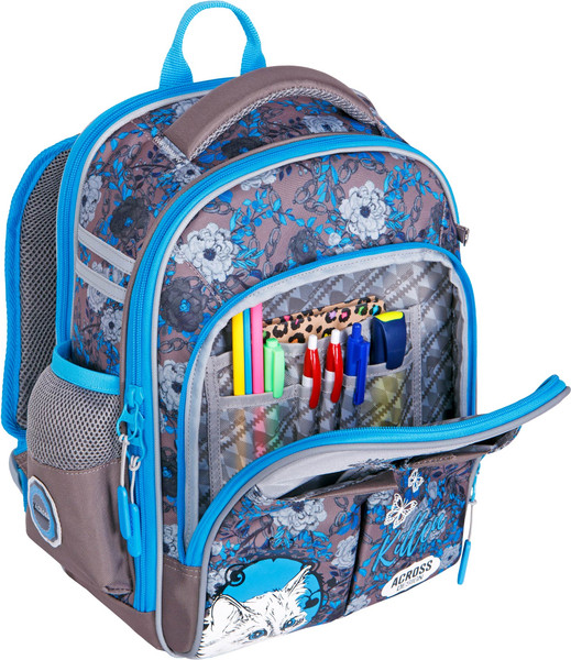 Изображение товара Школьный рюкзак Across ACS5-3 (серый/голубой)